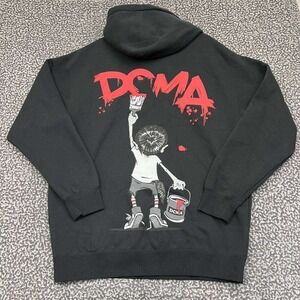 DCMA Collective Hoodie Men Large Black Pullover‎ Long Sleeve Drawstring Pocket L